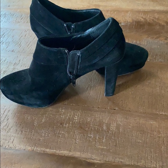 Me Too Black Suede Booties - Picture 2 of 3